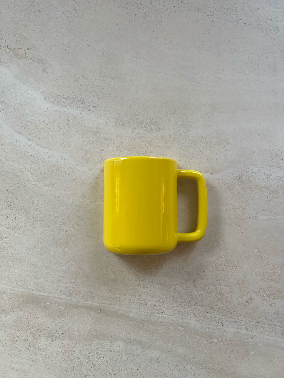 Cup half a cup danish ceramic yellow