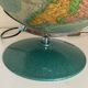 Globe vintage 1960 terrestre verre Perrina laqué vert mappemonde - 33 cm