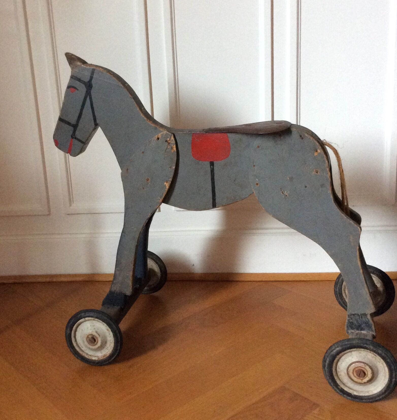 Old wooden roller horse
