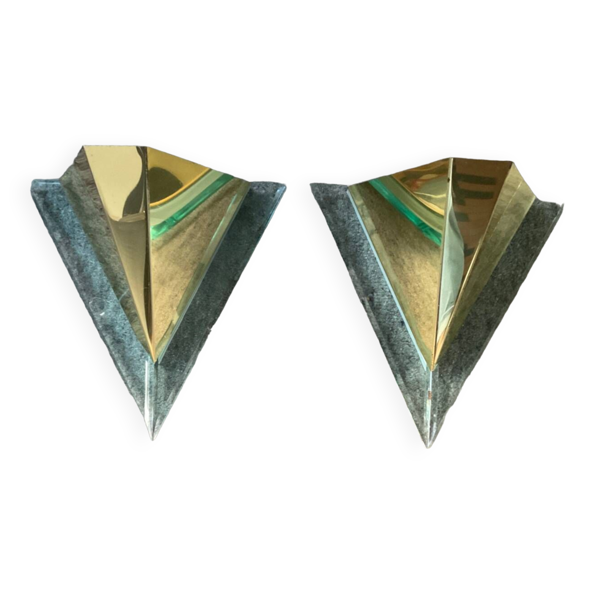 Pair of Hollywood Regency style wall lights