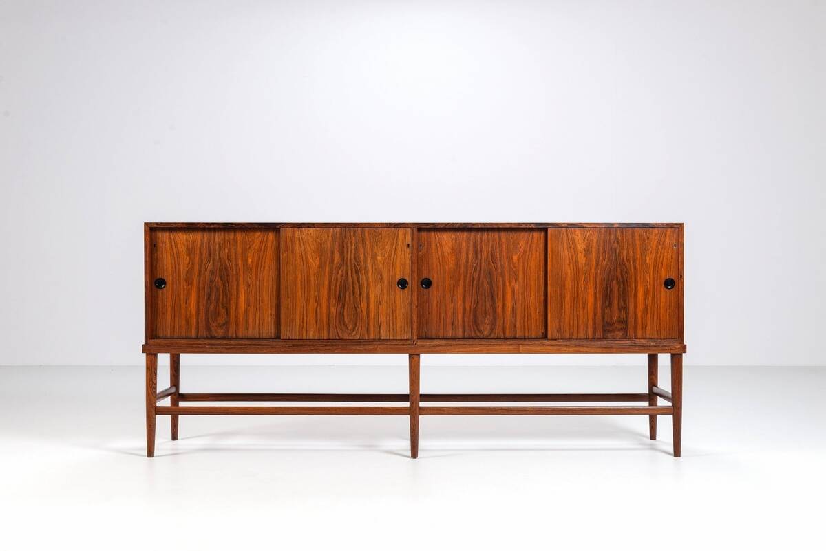 Unusual highboard or sideboard in rosewood Denmark 1967