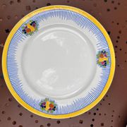 plat + 4 assites Plates Boch Freres La Louviere Decor
