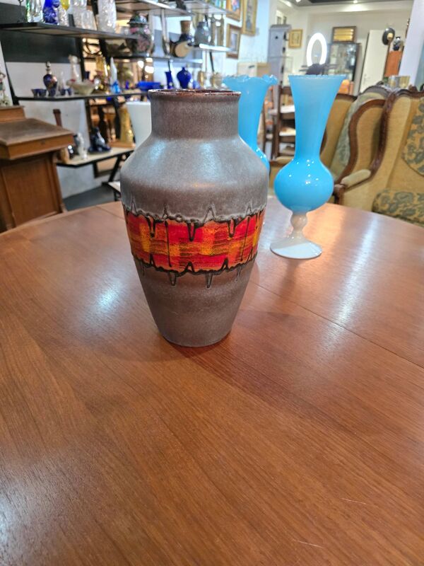 Vase allemand Fat Lava – Céramique émaillée – Germany, années 1960–1970