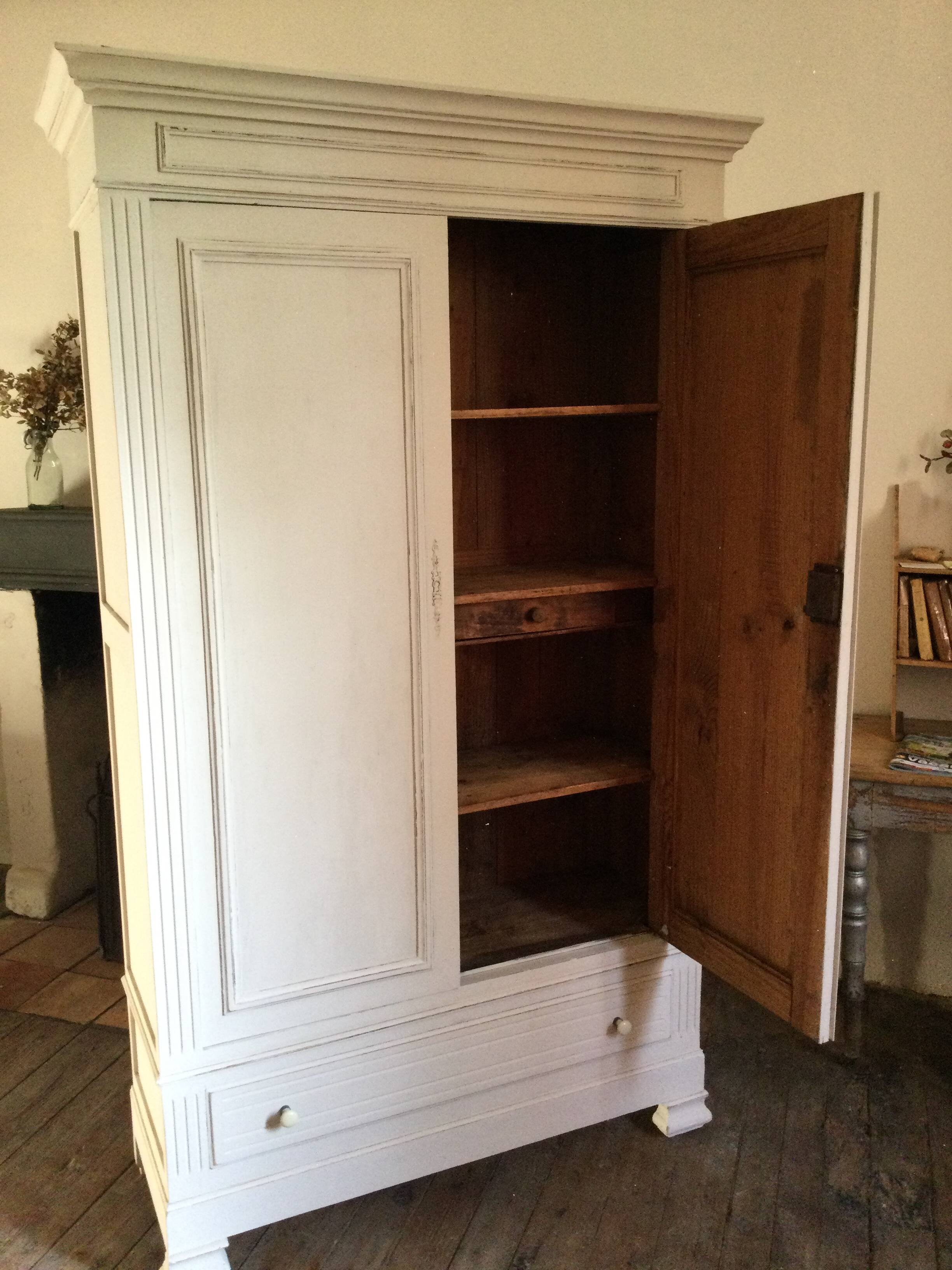 Old patinated wardrobe