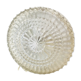 Plafonnier rond en verre ciselé
