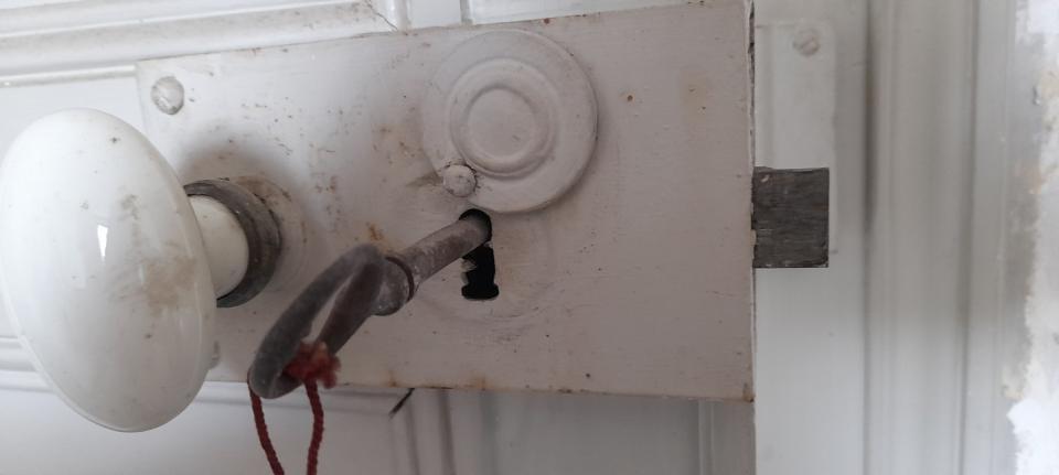 Old carpenter's interior door