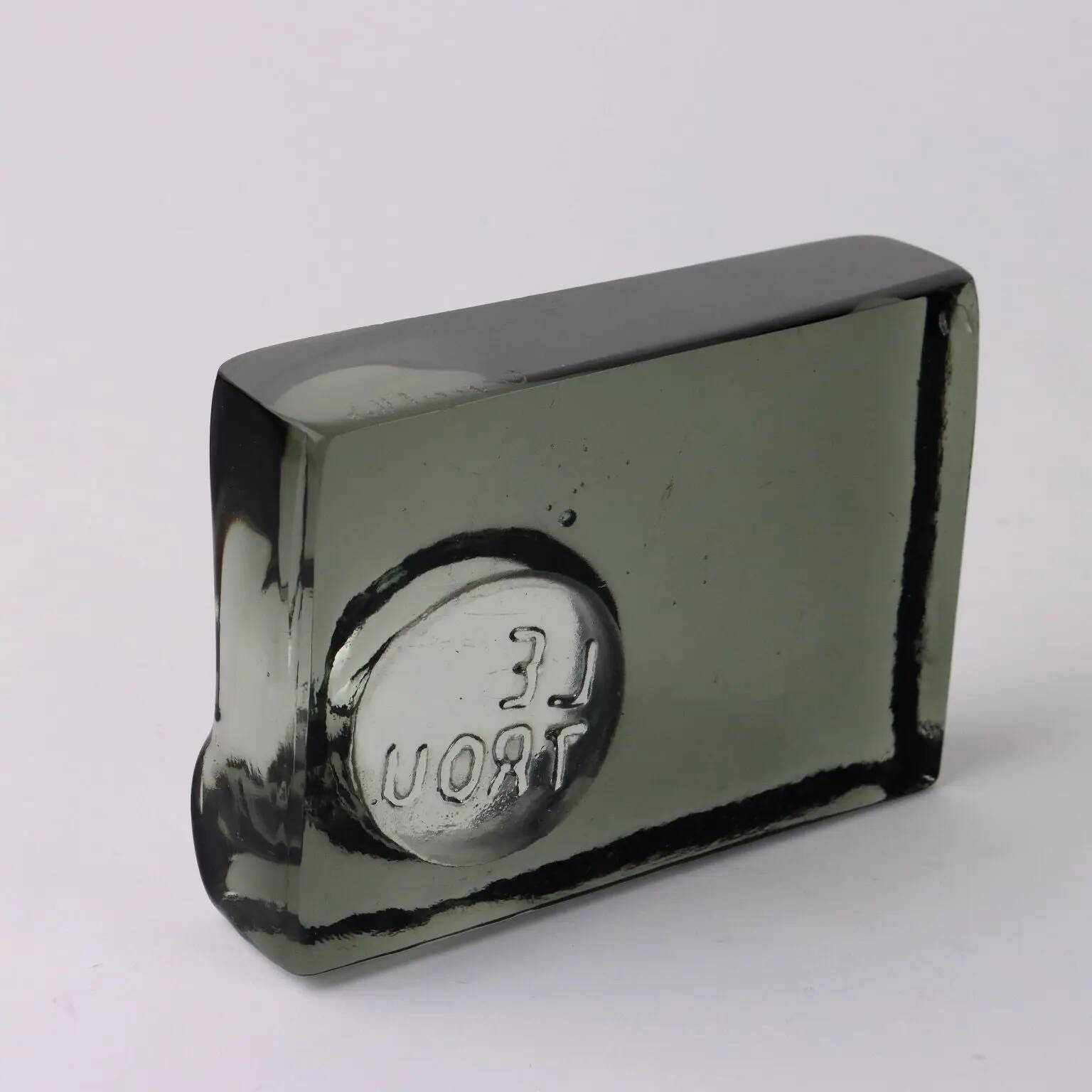 Vintage iron ashtray, signed, Italy, 20th century