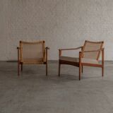 Set of 2 easy chairs attributed to Ib Kofod Larsen