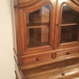 Folding desk buffet in solid oak from the 19th century, restored in the 19th century
