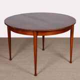 Round, extendable wooden dining table, 1960