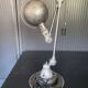 Jieldé lamp with 2 arms, clear matte varnish, industrial vintage.