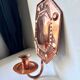 Scandinavian Antique Wall Candle Holder Sconce in Copper