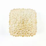 Mid Century Amber Glass Ceiling Light By Helena Tynell For Limburg, Germany, 1970s