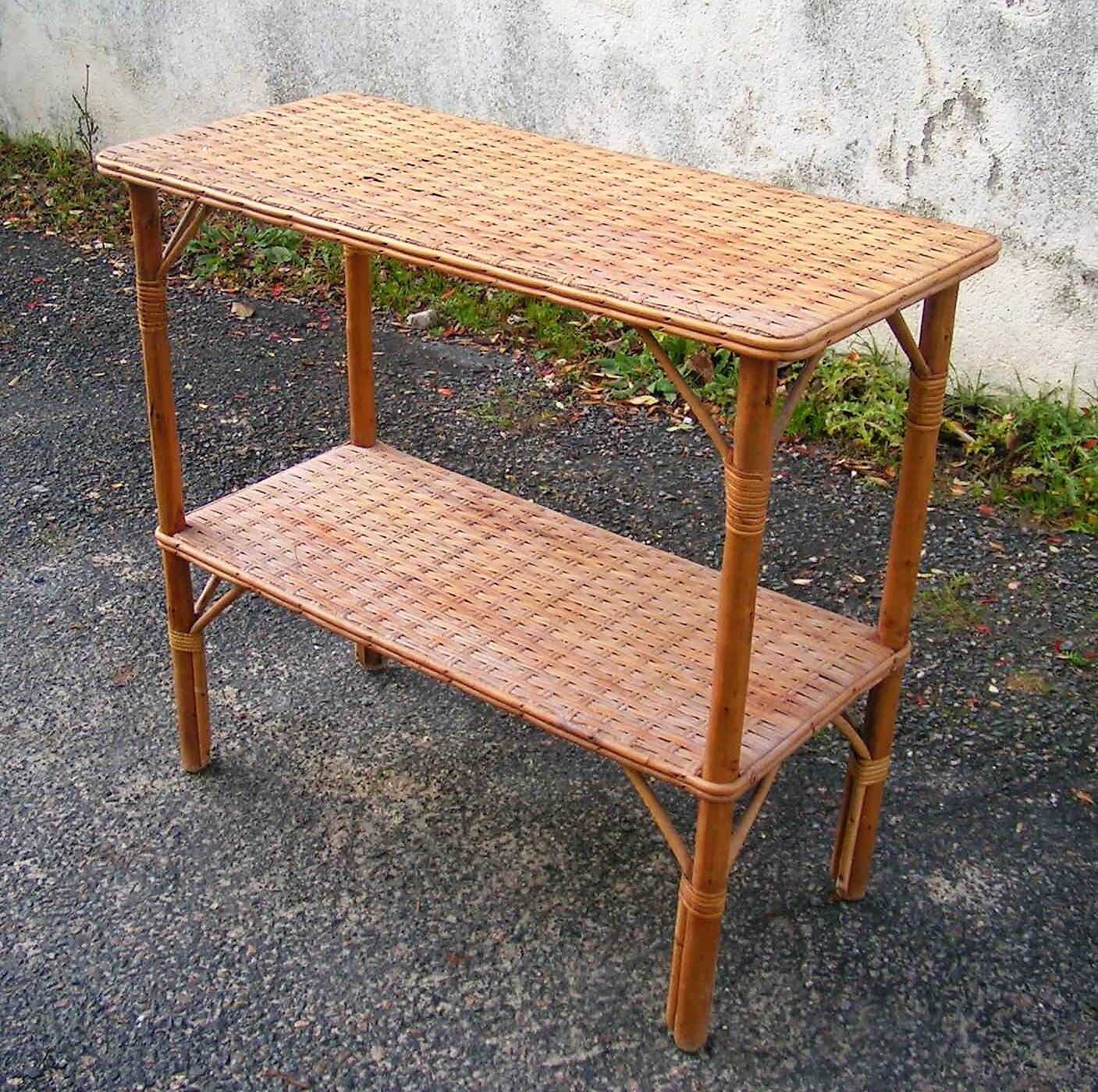 Rattan console