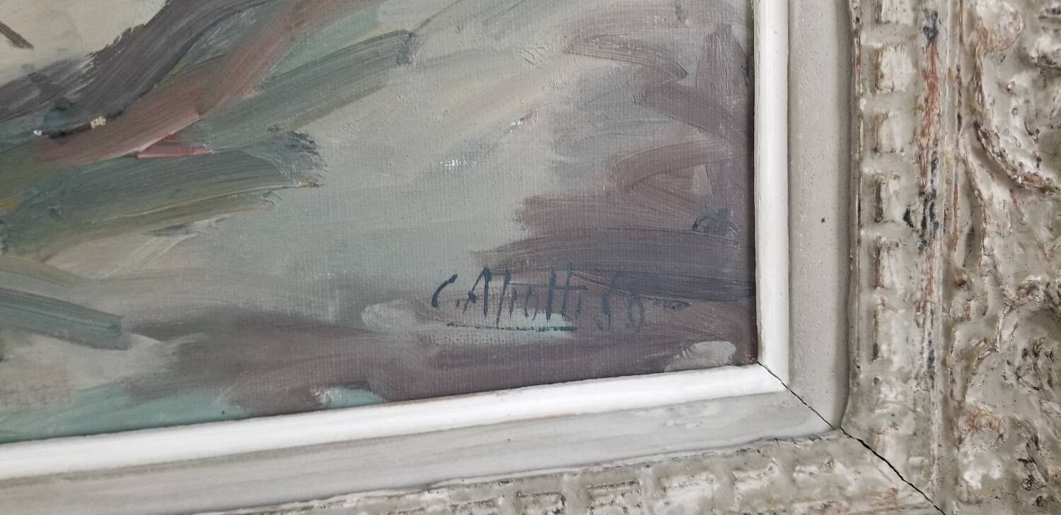 Claude aliotti (1925-1989) - oil on canvas - 54 x 65 cm