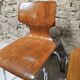 Lot of 6 Flötotto pagwood chairs 1960