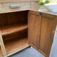 Renovated vintage art deco Parisian sideboard in solid wood and marble 152cm