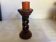 Twisted wooden candlestick