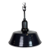Industrial Black Enamel Factory Lamp with Porcelain Top, 1950s