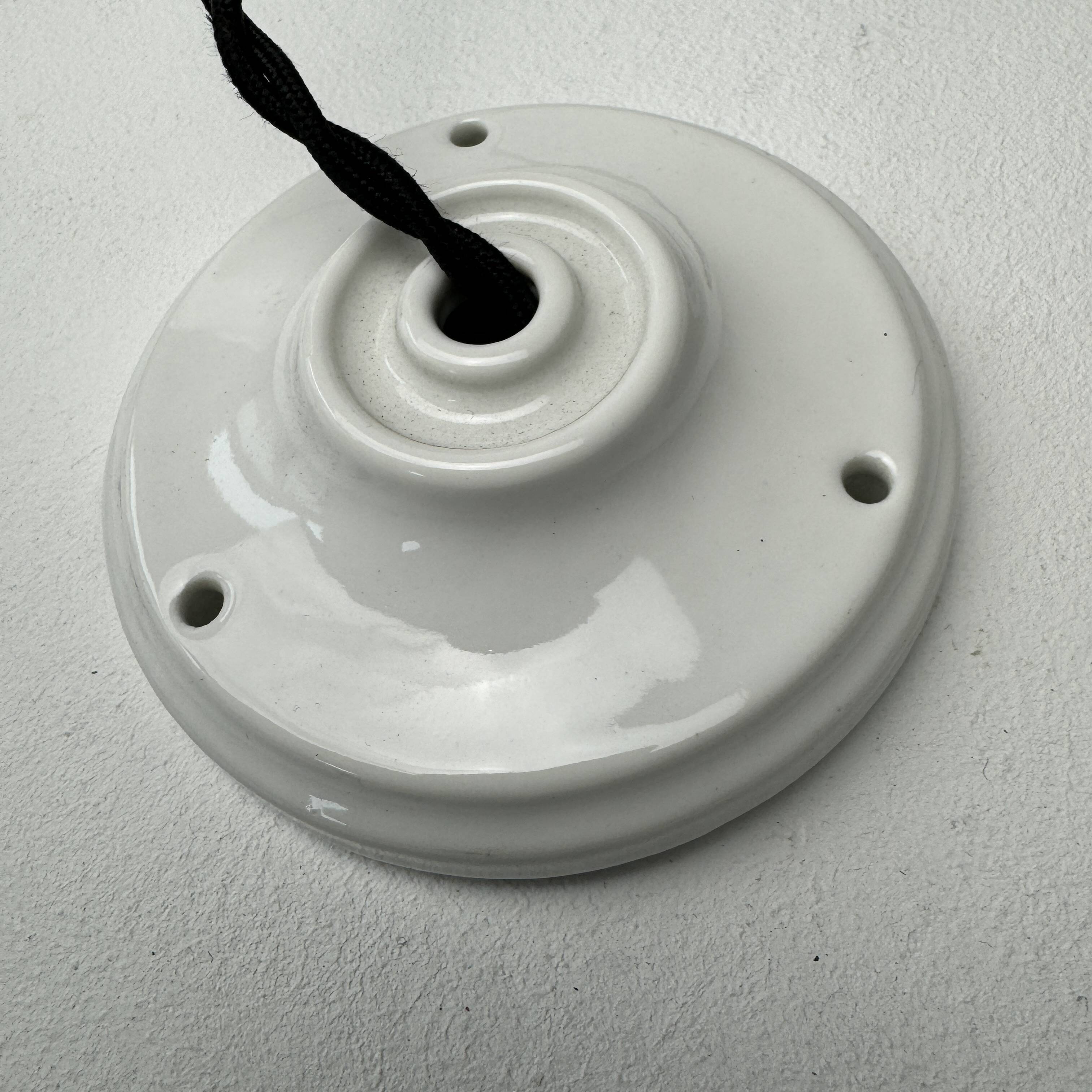 Old vintage glass pendant light 1970