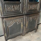 Buffet Normand à deux corps en chêne sculpté