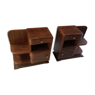 Pair of vintage bedside tables 50-60s