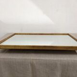 Rectangular mirror 77x53cm in fine nineteenth century gilded wood