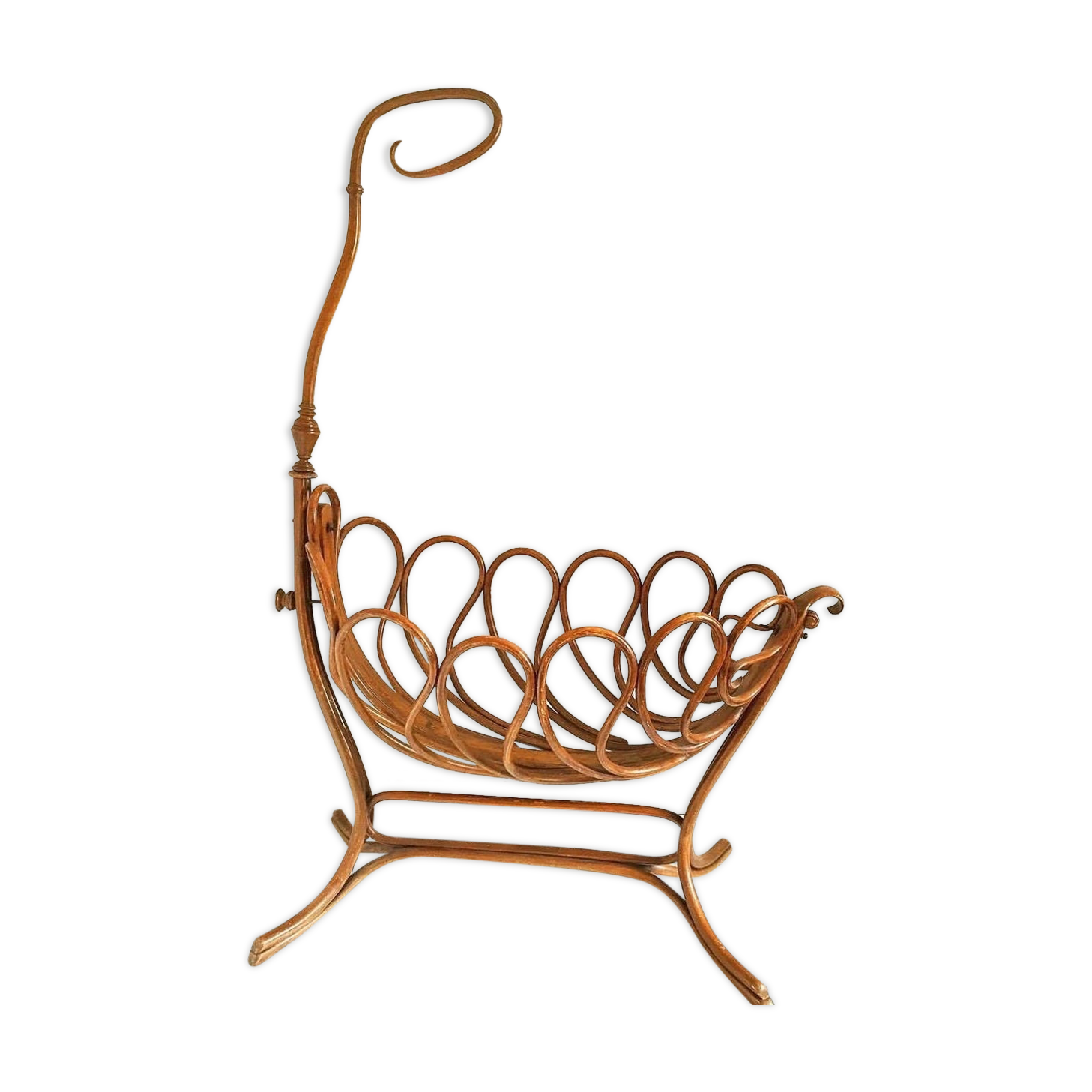 Vintage bentwood baby bed cradle