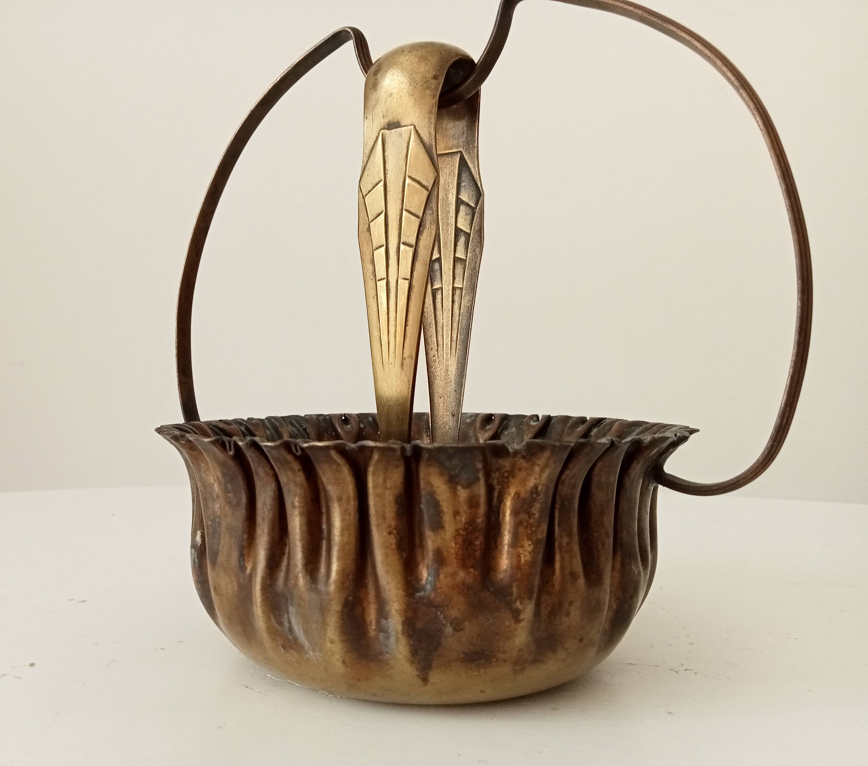 Old art deco sugar bowl popular early 20th century