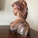 Plaster bust: girl in scarf