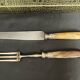 Tableware, silver-plated carving set with horn, early 20th century.