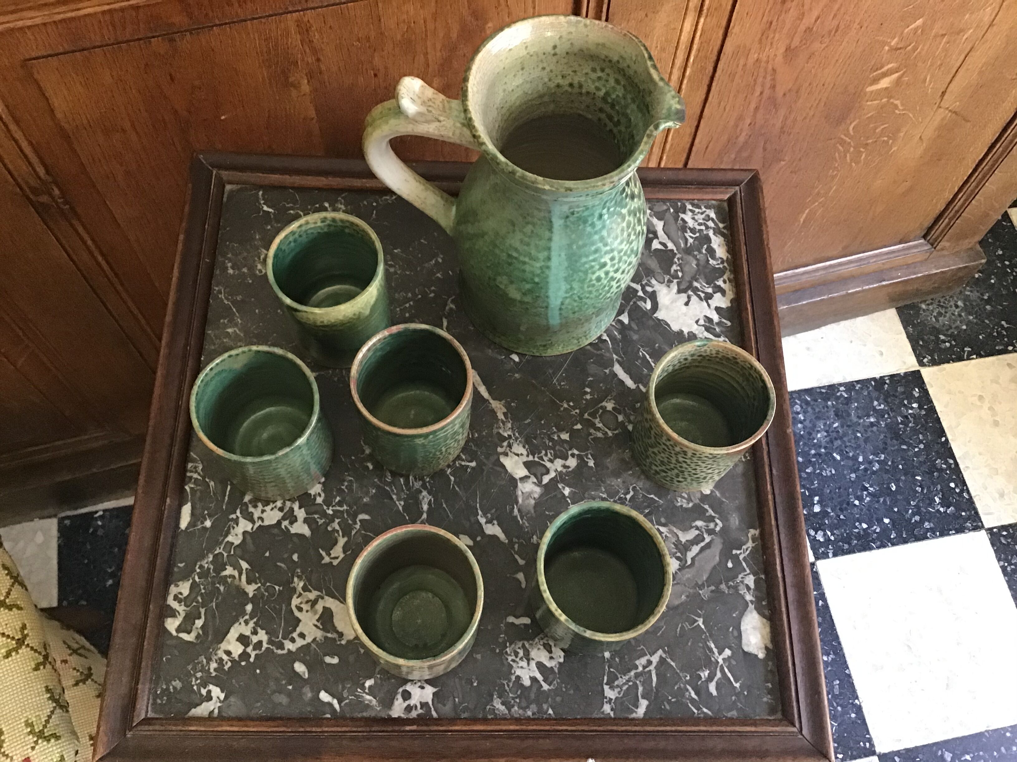 Orangeade serving in sandstone