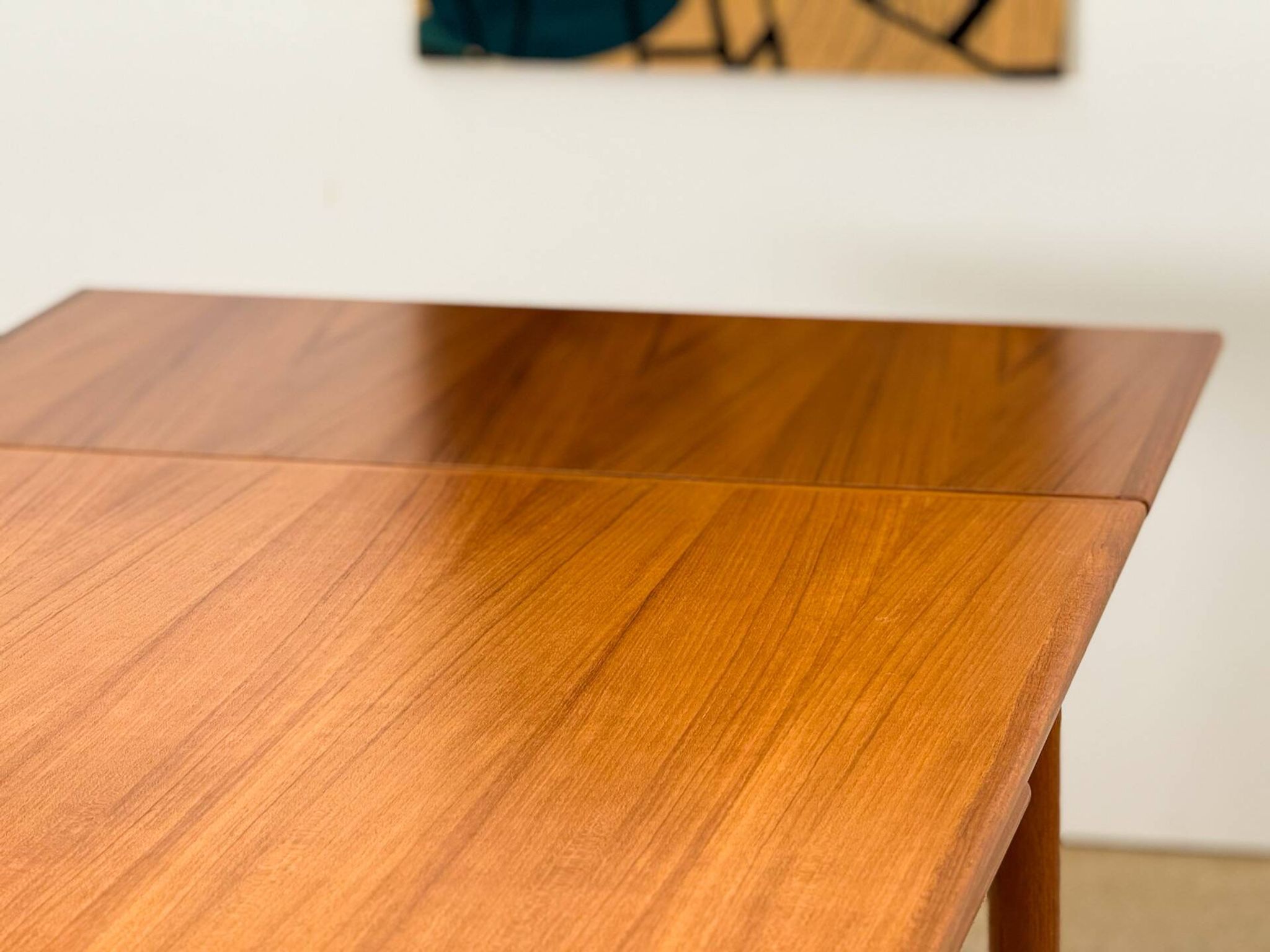 Double extending teak dining table (Made in Denmark 1960)