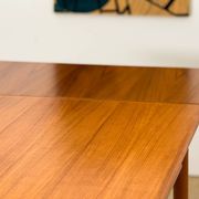 Double extending teak dining table (Made in Denmark 1960)