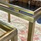 Set of 3 brass nesting tables by Guy Lefevre for Maison Jansen