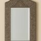 Oriental mirror in chiseled metal – beveled, for placing on a surface or hanging