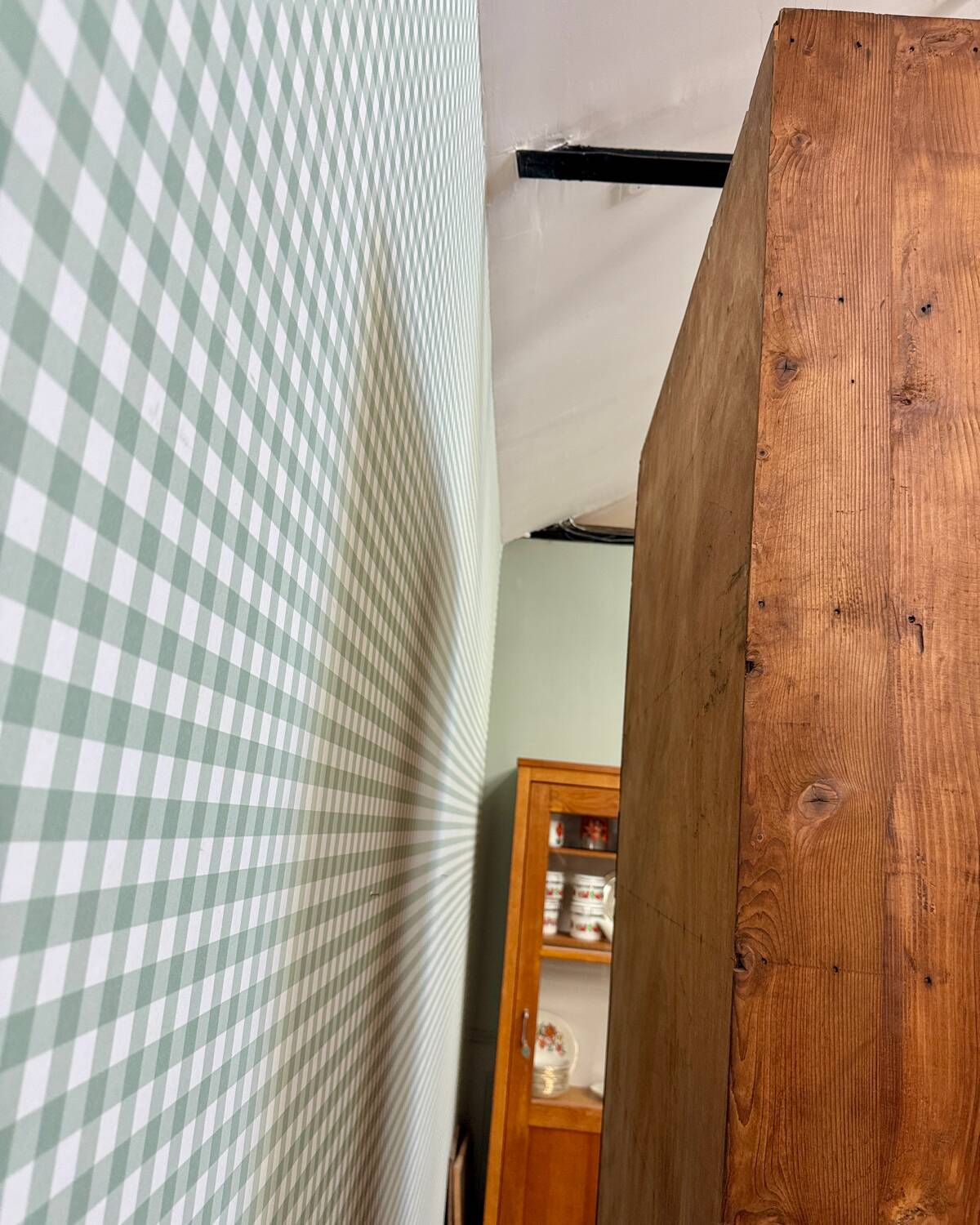 Large vintage wooden bookcase