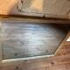 Mirror with golden mercury parquet signed david frame wood and stuck