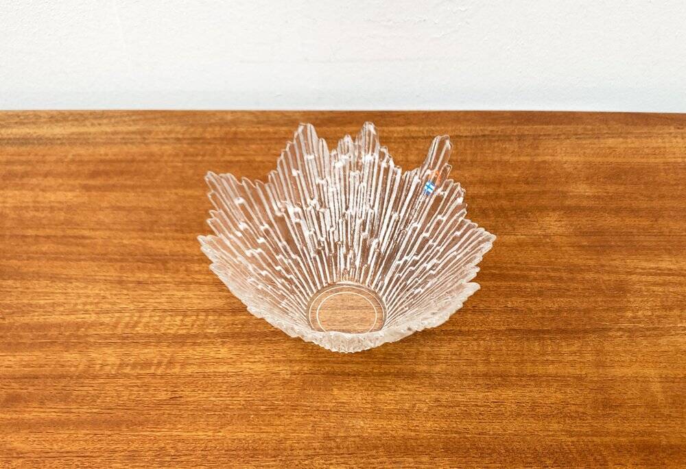 Mid-Center Finnish Revontulet Glass Bowl by Tauno Wirkkala for Humppila