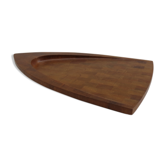 Danish digsmed teak block serving platter cutting board 1960s