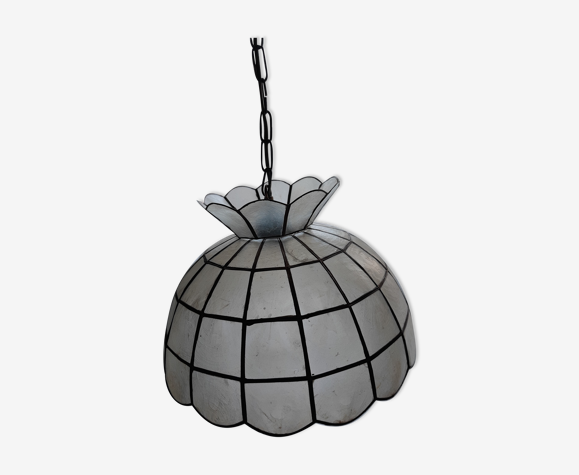 Suspension corolle nacre et laiton