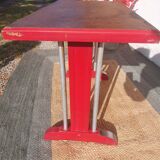 Bistro table, wood and aluminum