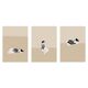 Ensemble de 3 impressions giclées représentant une figure féminine