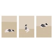 Set of 3 figure giclee prints