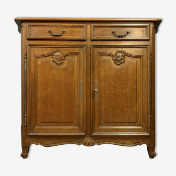 Louis XV sideboard curved in blond oak around 1920-1940