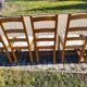 Lot de 6 chaises en bois Tissu floral