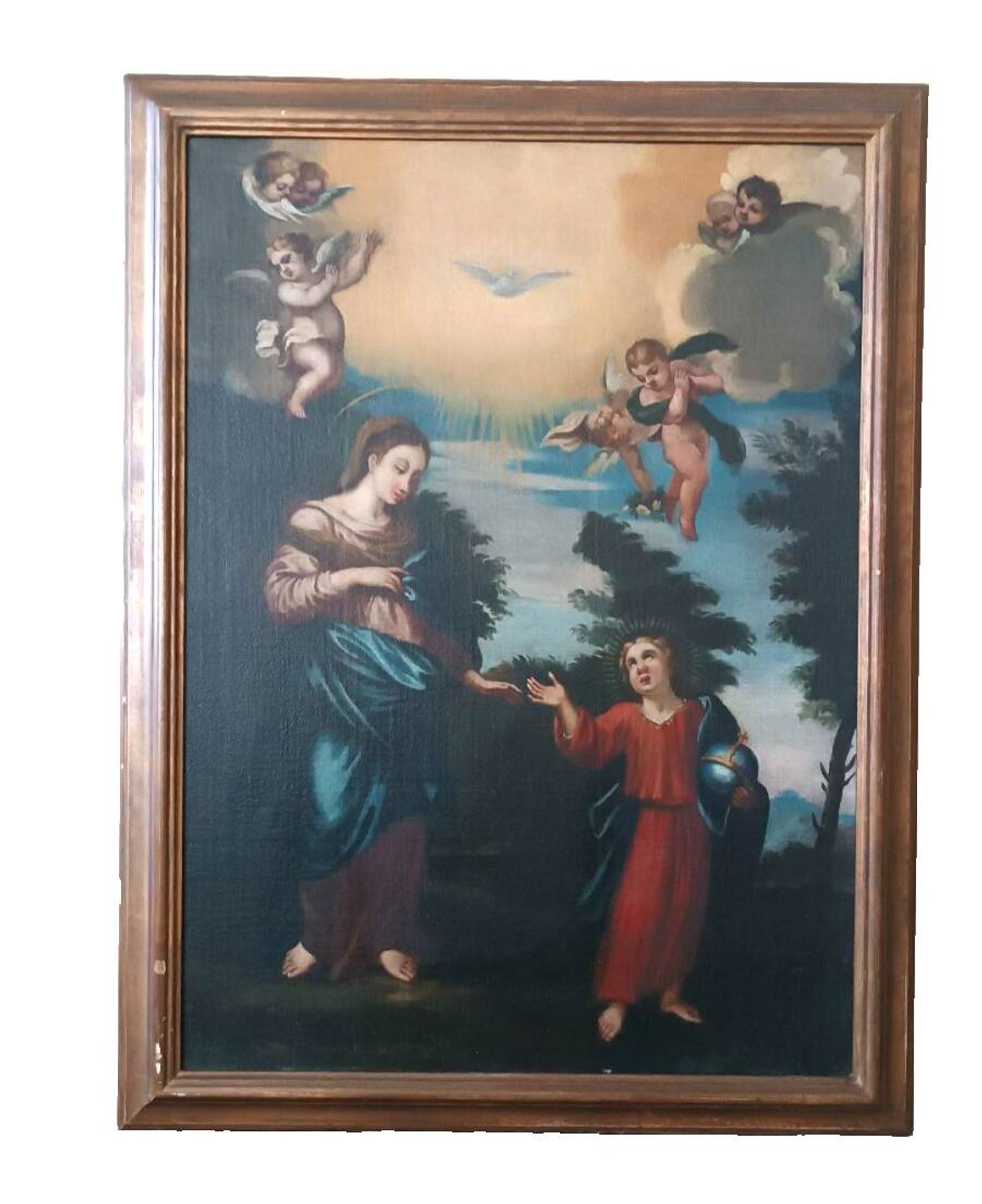 Old oil painting on canvas, 18th century