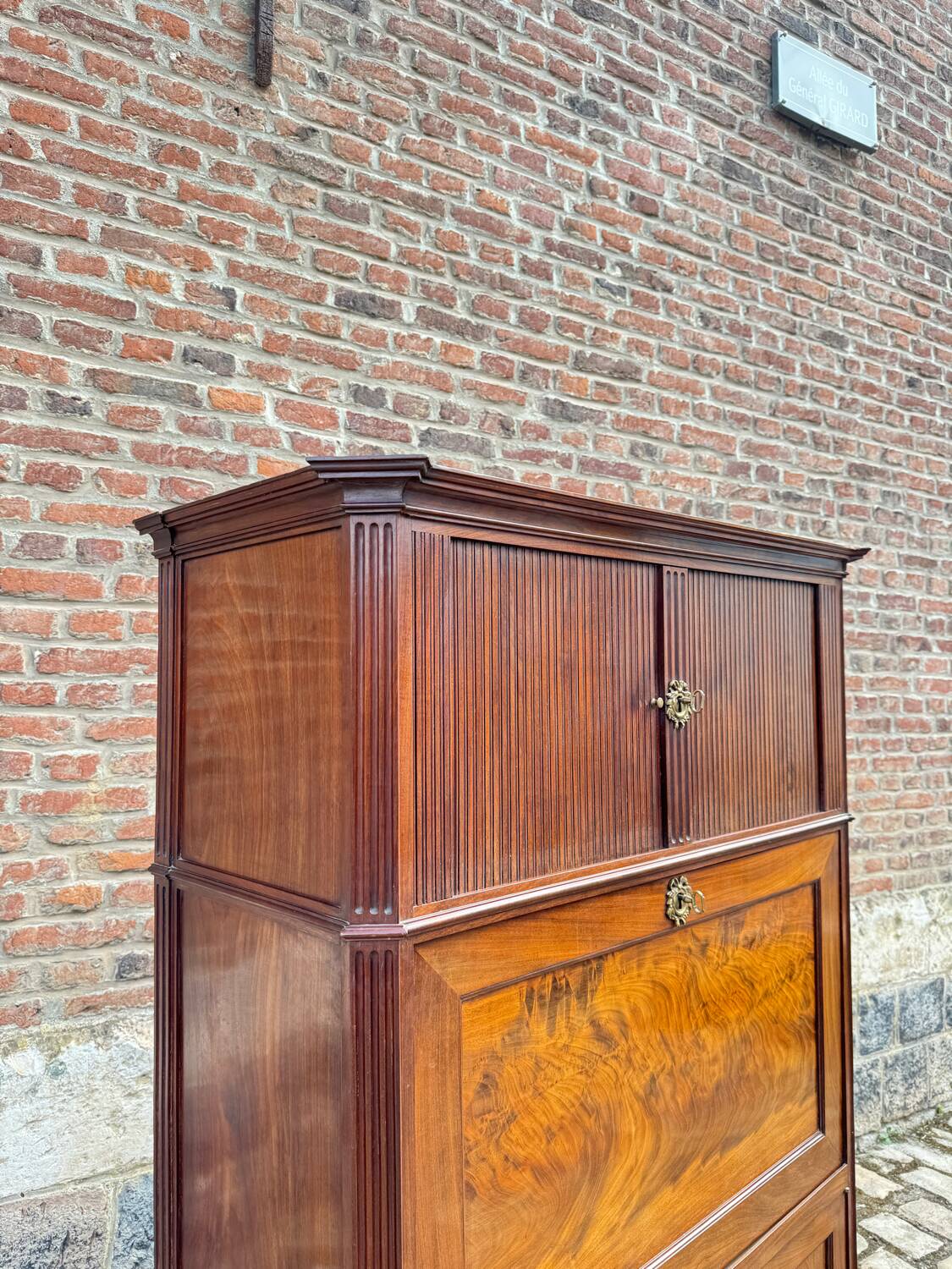 Mahogany Guillotine Secretary Louis XVI XVIII Eme Century