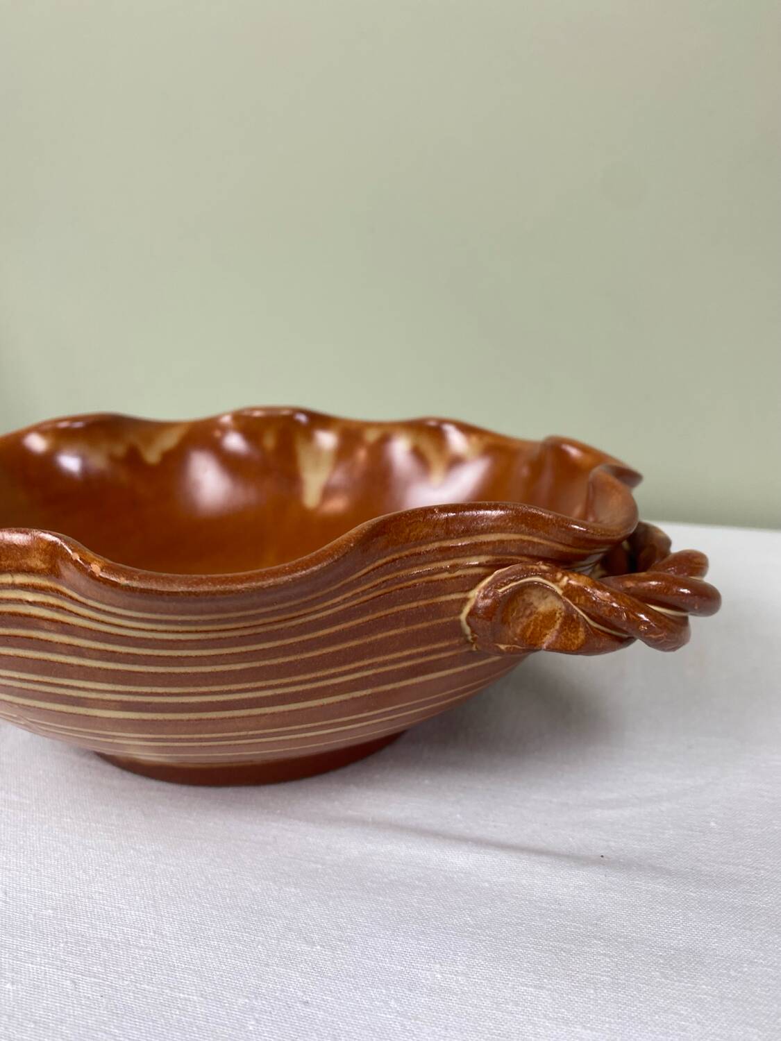 Glazed terracotta cup