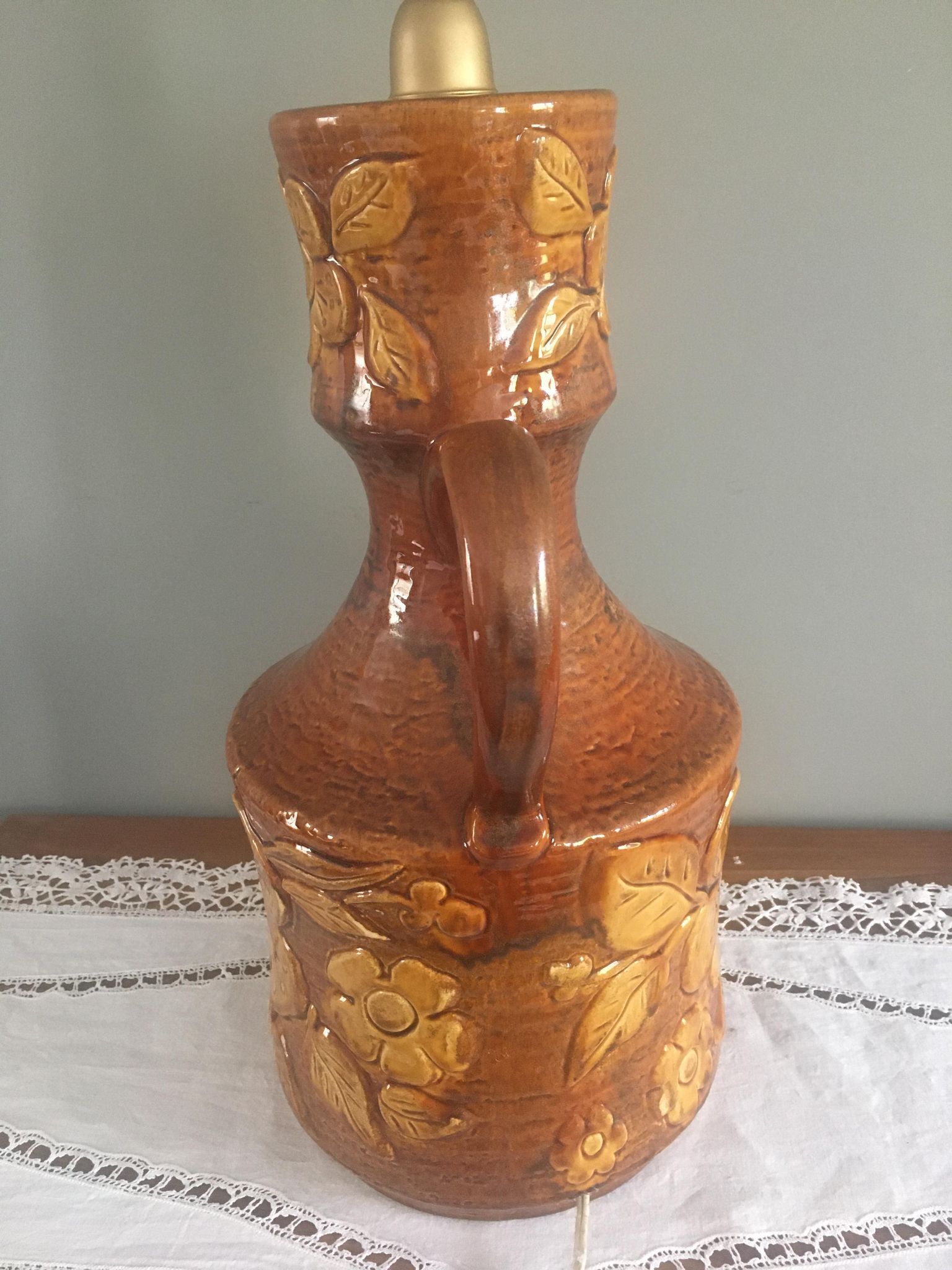 Vintage ceramic lamp base 1950-1960 Vallauris style